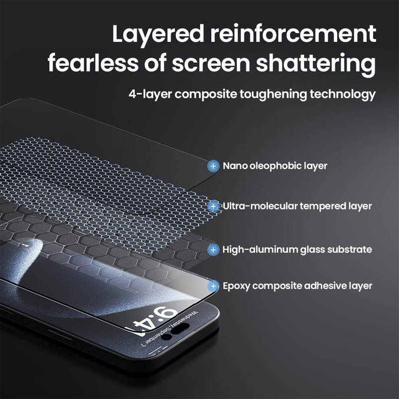 Защитное стекло Nillkin (CP+PRO) для Apple iPhone 16 Pro Max (6.9") (+ аппликатор) Херсон - изображение 3