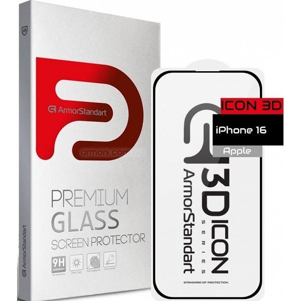 Захисне скло ArmorStandart Icon 3D для iPhone 16 Black (ARM78027) (Код товару:39105) Харків - зображення 2