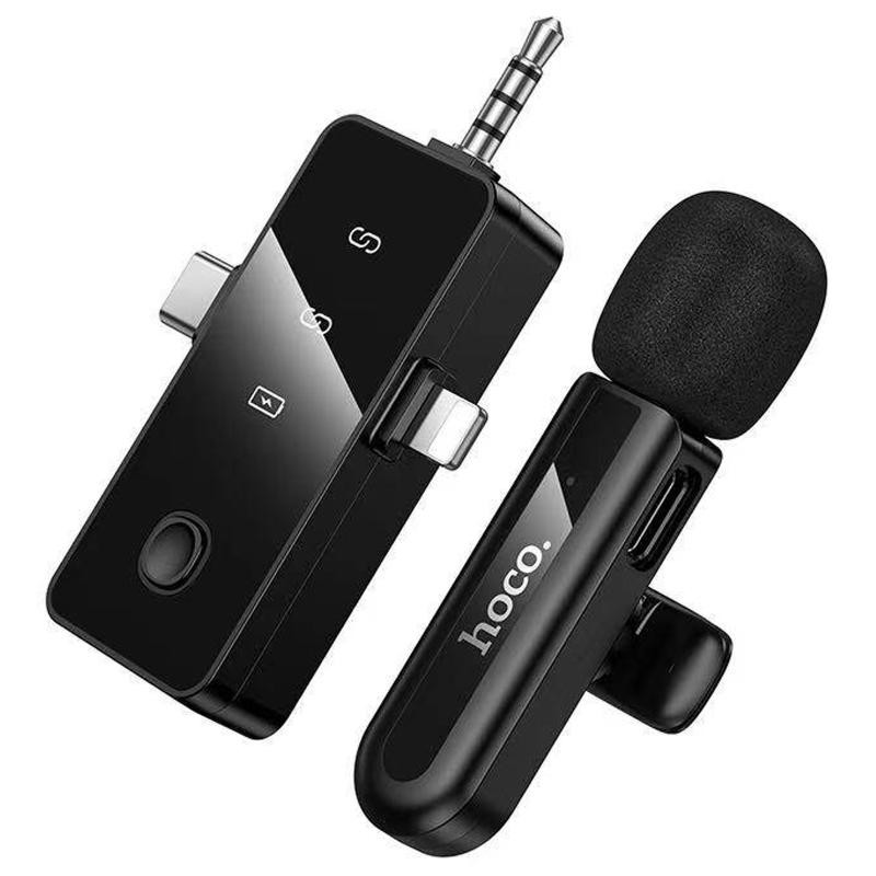 Петличный беспроводной микрофон Hoco L20B Fair 3in1 (Lightning/Type-C/3.5) Херсон - зображення 1
