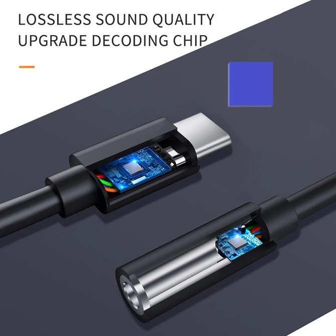 Переходник USB Type-C на Мini jack 3.5 мм для наушников и USB на Type-C Лубни - зображення 3