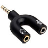 DM Адаптер 3.5mm 2-in-1 U-shaped Black Харків