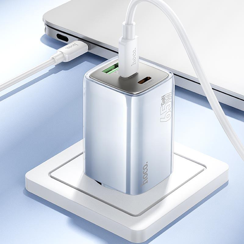 Уценка СЗУ Hoco N49 Glorious PD65W (1USB-A/2C) + кабель Type-C to Type-C Херсон - изображение 4