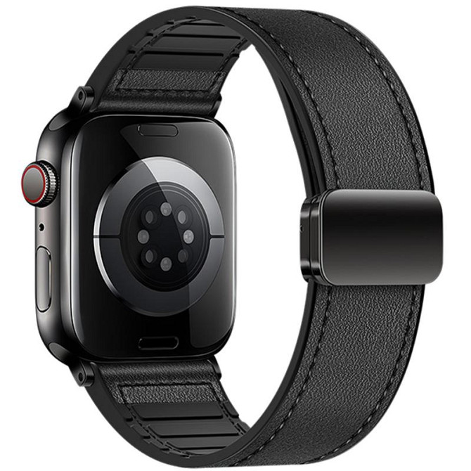 Ремешок Hoco WA34 Basic magnetic buckle silicone leather strap для Apple watch 38/40/41/42mm Херсон - зображення 2