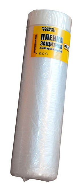 Пленка защитная с малярной лентой MASTERTOOL 1400 мм 20 м 79-9001 Харків - зображення 1