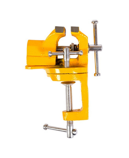 Тиски слесарные поворотные MASTERTOOL 40 мм крепления на струбцине 07-0200 Харків - зображення 3