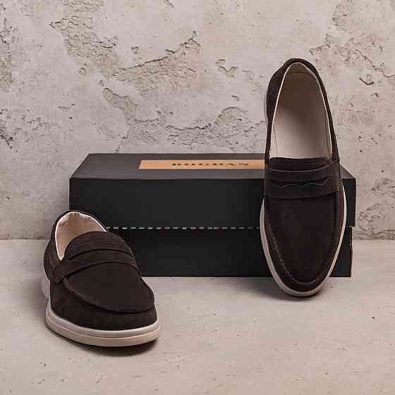 Мужские кожаные лоферы Dark Chocolate Київ