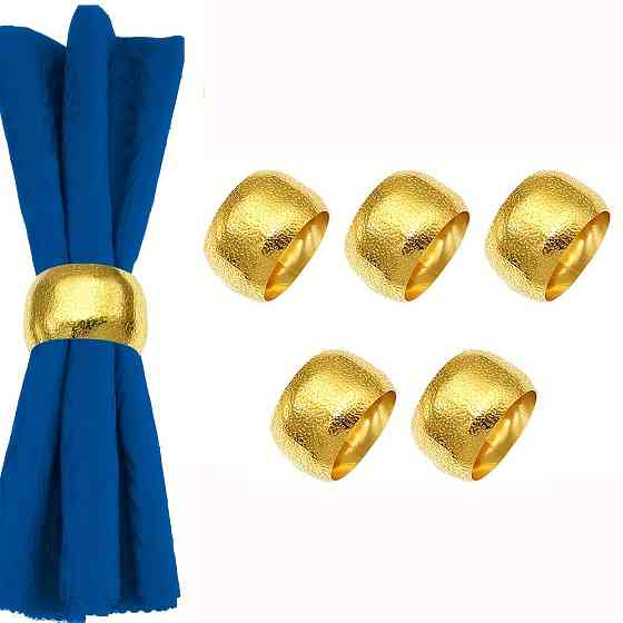 Набор колец для салфеток Leeseph Gold 6 шт Mv077 Одесса