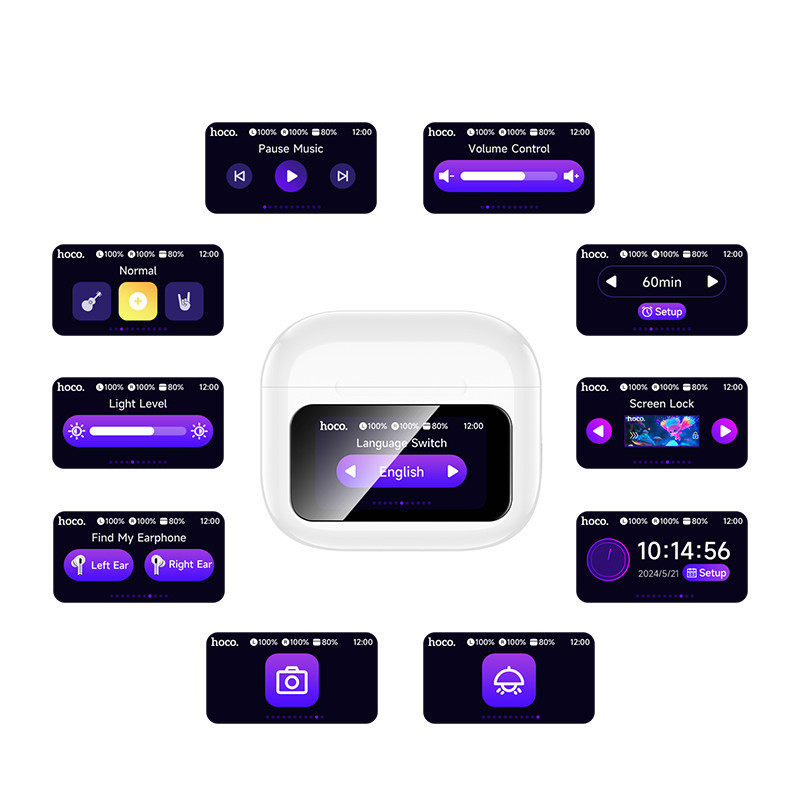 Беспроводные TWS наушники Hoco EW81 Elegant with Touch Screen ANC Херсон - изображение 7