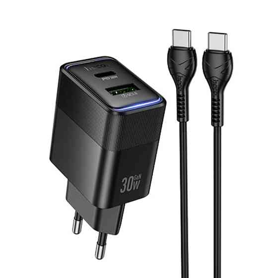 СЗУ Hoco CS112A Lounge PD30W+QC3.0 (1USB-A/1C) + кабель Type-C to Type-C Херсон