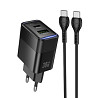СЗУ Hoco CS112A Lounge PD30W+QC3.0 (1USB-A/1C) + кабель Type-C to Type-C Херсон