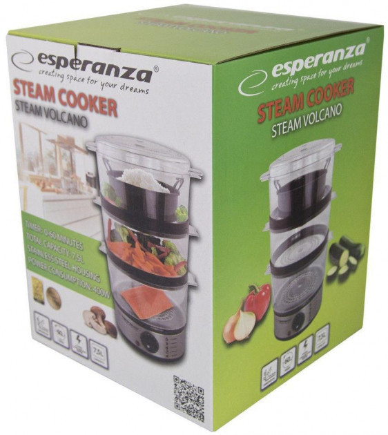 Пароварка Esperanza VolСano EKG-009 400 Вт Київ - зображення 5