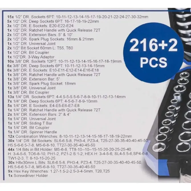 Набір інструментів 216+2 предметів SCHEPPACH SCH-38841+2 Київ - зображення 3
