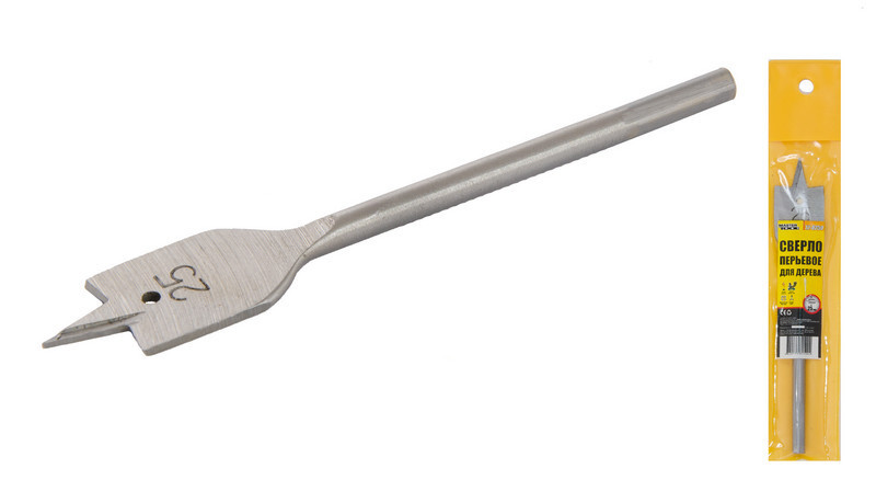 Сверло для дерева MASTERTOOL перьевое 25х152 мм 6-гранный хвостовик 12-0250 Харків - зображення 1