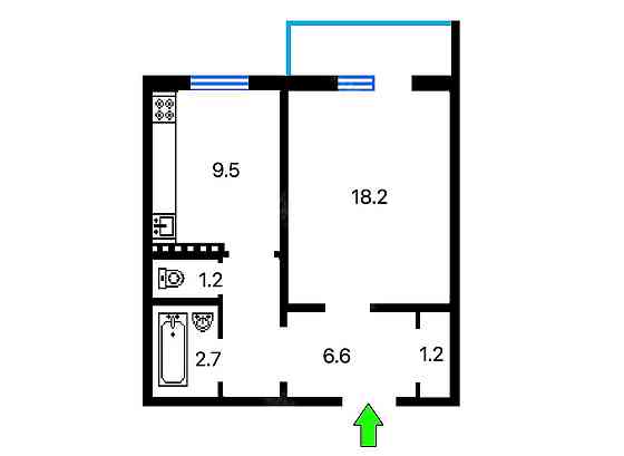 продажа 1-к квартира Киев, Святошинский, 49900 $ Київ