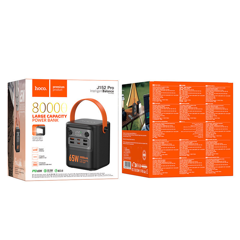 Портативное ЗУ Power Bank Hoco J152 Pro Tough PD65W 80000 mAh Херсон - зображення 4