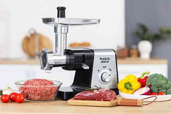 Мясорубка электрическая Magio MG-262 2600 Вт серебристая Київ
