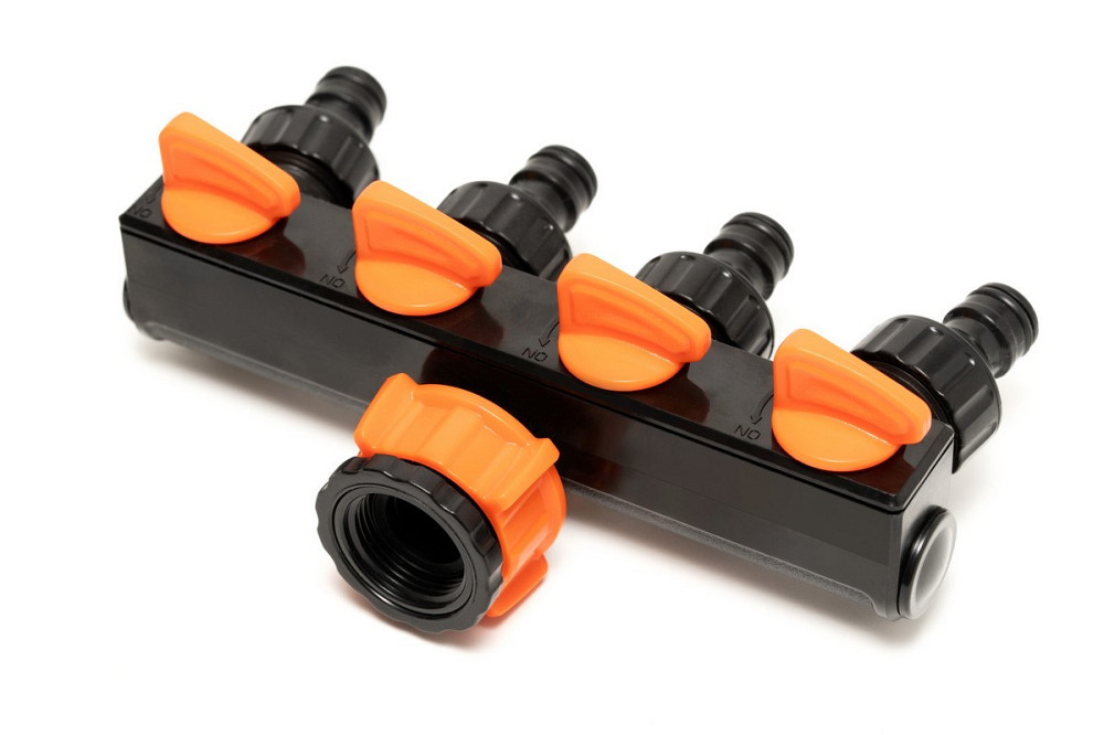 Распределитель четырехканальный ¾" - 1" ВР MASTERTOOL с регулировочными вентилями 92-9380 Харків - зображення 7