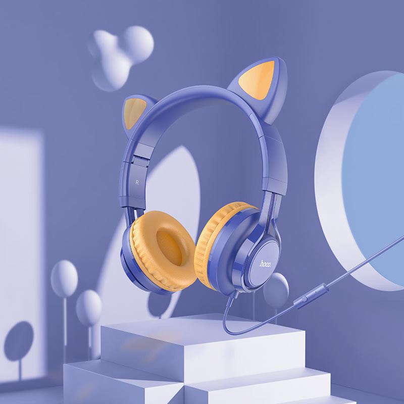 Накладные наушники Hoco W36 Cat ear (3.5mm/1.2m) Херсон - изображение 9