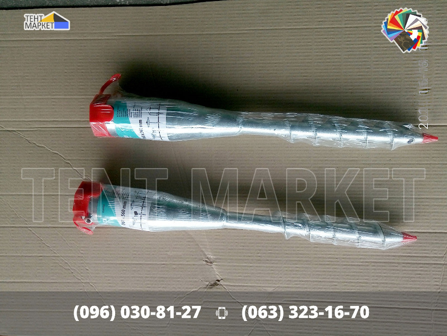 Геошоруп JU-6856 грунтова свая металевий бур-тримач земляна основа для труб парасоль прапорів мачт Запорожье - изображение 4