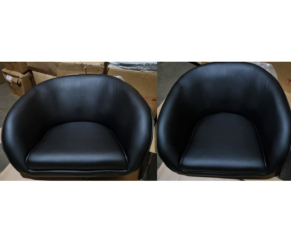 Крісло Мурат чорна екошкіра Дніпро - зображення 3