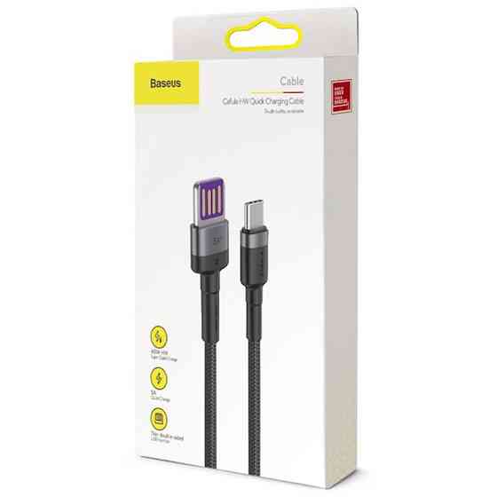 Дата кабель Baseus Cafule QC Double-Sided Blind Interpolation USB to Type-C 40W (1m) (CATKLF-PG) Херсон