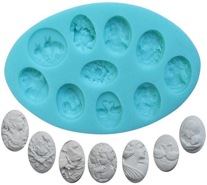 Молд силіконовий для мастики Empire Брошка Камея EM-8222 117х80 мм Киев - изображение 1