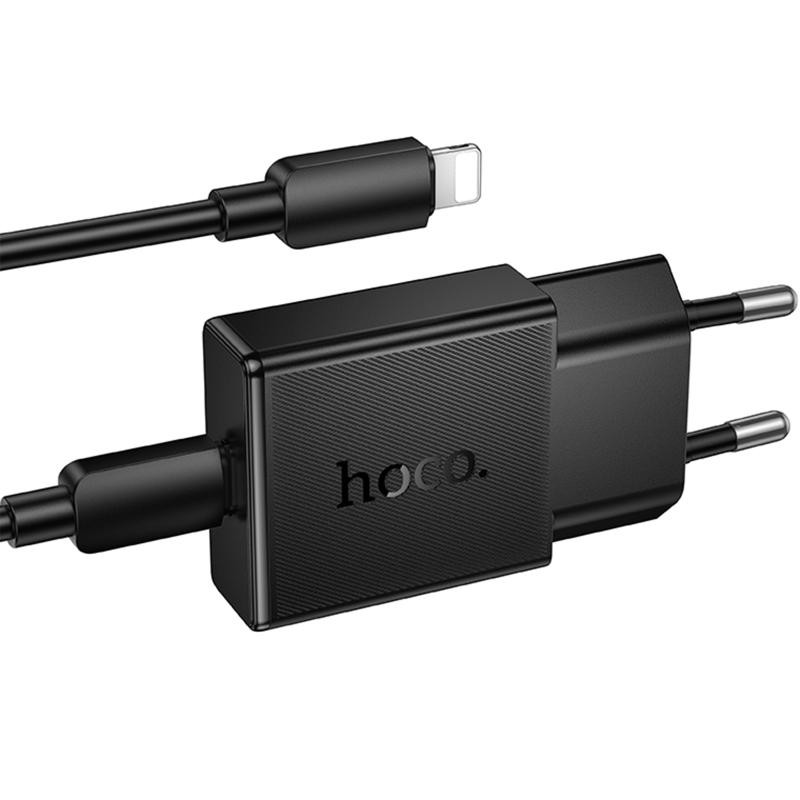 СЗУ Hoco N72 Speed ultra-thin PD20W (1USB-C) + кабель Type-C to Lightning Херсон - зображення 3