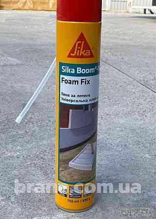 Поліуретанова монтажна піна Sika Boom - 182 Foam Fix для приклеювання плит утеплювача Вишневе