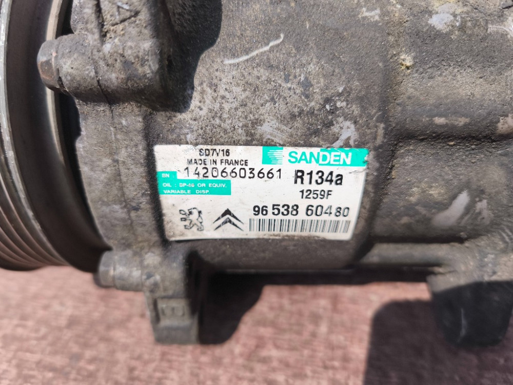 Компрессор кондиционера Fiat Scudo 2.0 jtd 1996-2006 (9653860480) Ковель - изображение 3