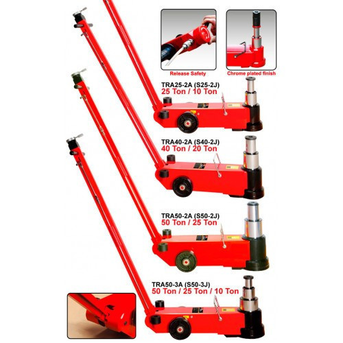 Домкрат грузовой 40т/20т пневмогидравлический 210-310/400 мм (с доп вставками 520) TORIN TRA40-2A Харьков - изображение 2