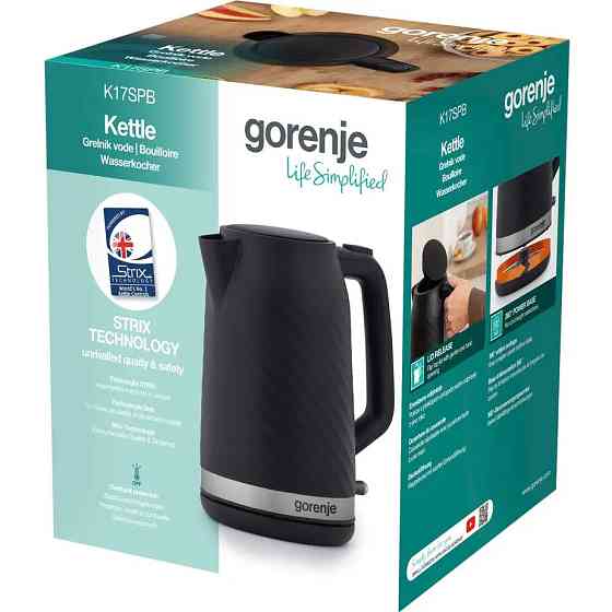 Электрочайник Gorenje K17SPB 1.7 л черный Київ