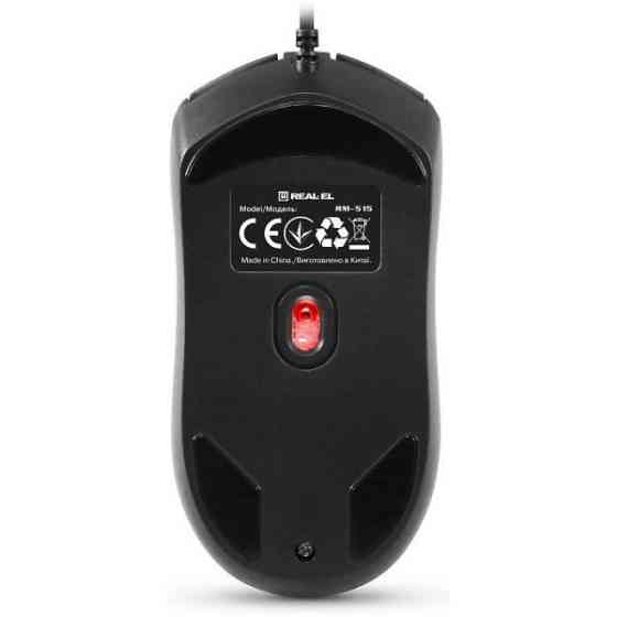 Мишка REAL-EL RM-515 USB Black (EL123200059) Харків