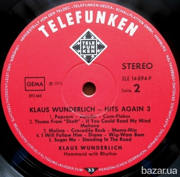 Виниловая пластинка Organ [Hammond] – Klaus Wunderlich Винница - изображение 4