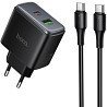 СЗУ Hoco C158A Upgrade PD45W (1USB-A/1C) + кабель Type-C to Type-C Херсон