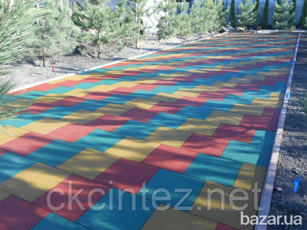 Резиновая плитка для детских и спортивных площадок Киев - изображение 2