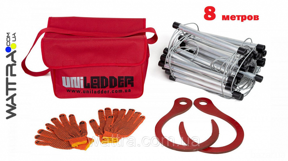 Универсальная спасательная лестница Uniladder L-8000 (8 метров, нестандартая) Київ - зображення 1