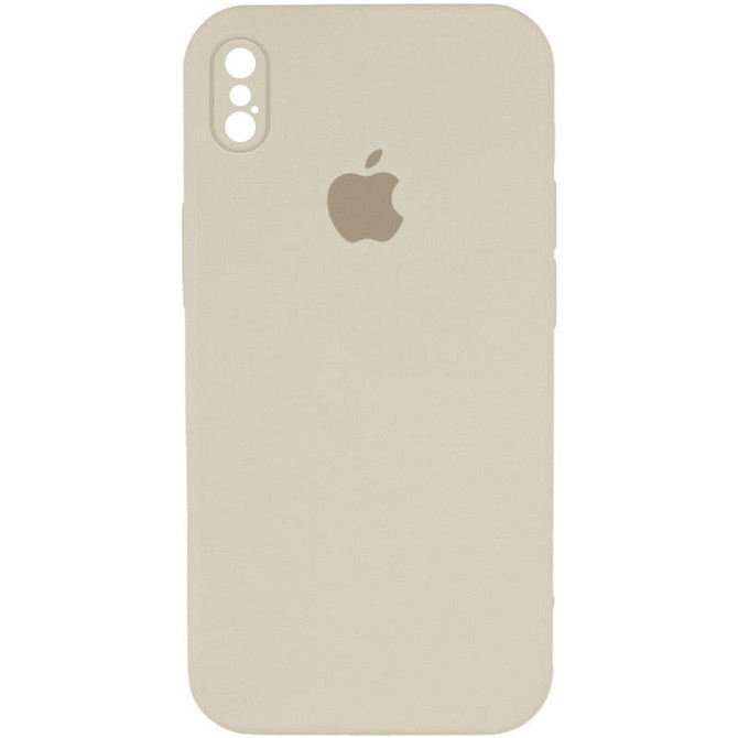 Чехол Silicone Case Square Full Camera Protective (AA) для Apple iPhone XS / X (5.8") Херсон - зображення 3