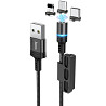 Уценка Дата кабель Hoco DU42 Magnetic 3in1 Lightning-microUSB-Type-C (1m) Херсон