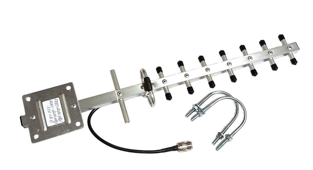 GSM антенна Yagi 1780-2020/2080-2250 МГц 13 дБ, до 25 Вт, N-female разъем Дніпро - зображення 6