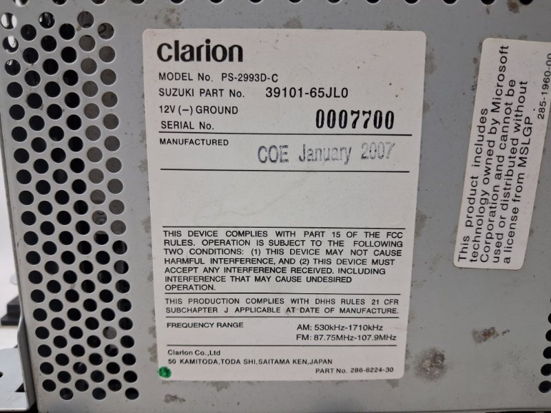 Магнитофон Suzuki Grand Vitara 2005-2016 3910165JL0 (Арт. 63152) Київ - зображення 5