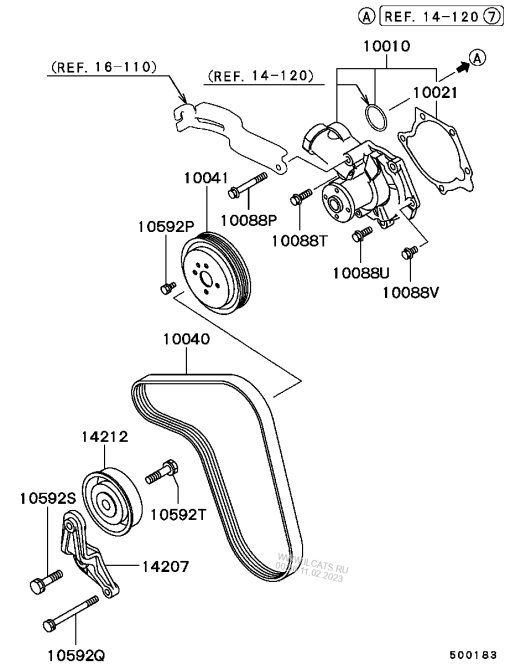 MD371390, Шків помпи Міцубісі 2.4 16V, GDI, 4G64, оригінал MD349024 Винница - изображение 12
