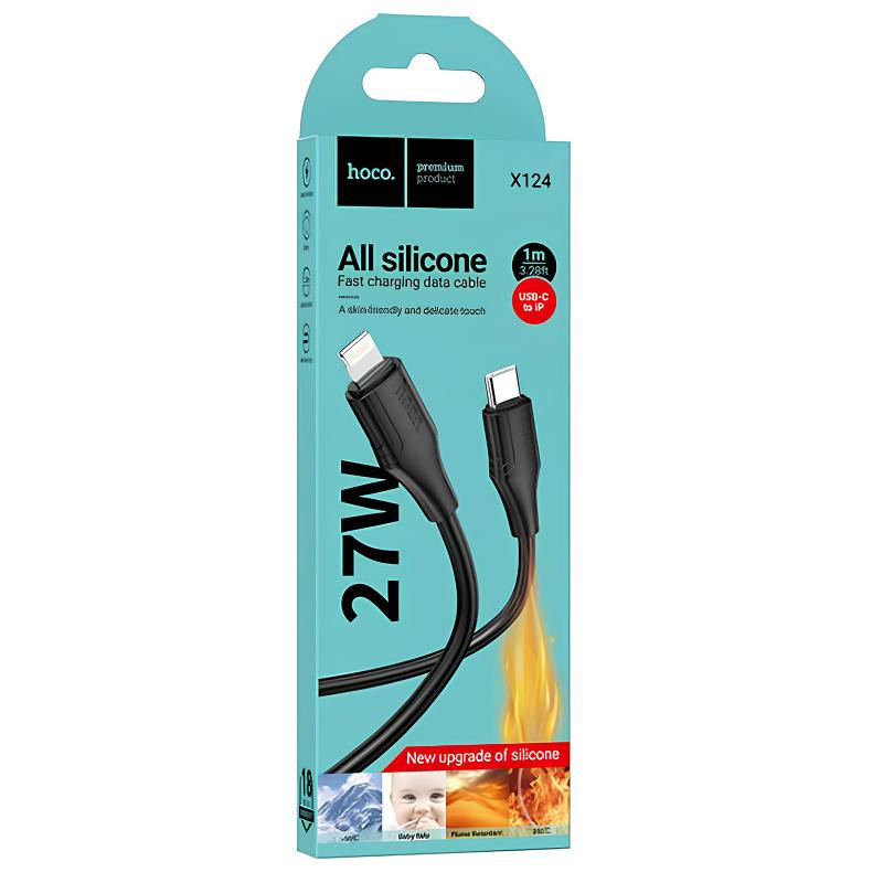 Дата кабель Hoco X124 Bien silicone Type-C to Lightning 27W (1m) Херсон - изображение 4