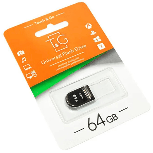 Флеш пам'ять T&G 010 64GB Shorty Series Black (TG010-64GB) Харків - зображення 1