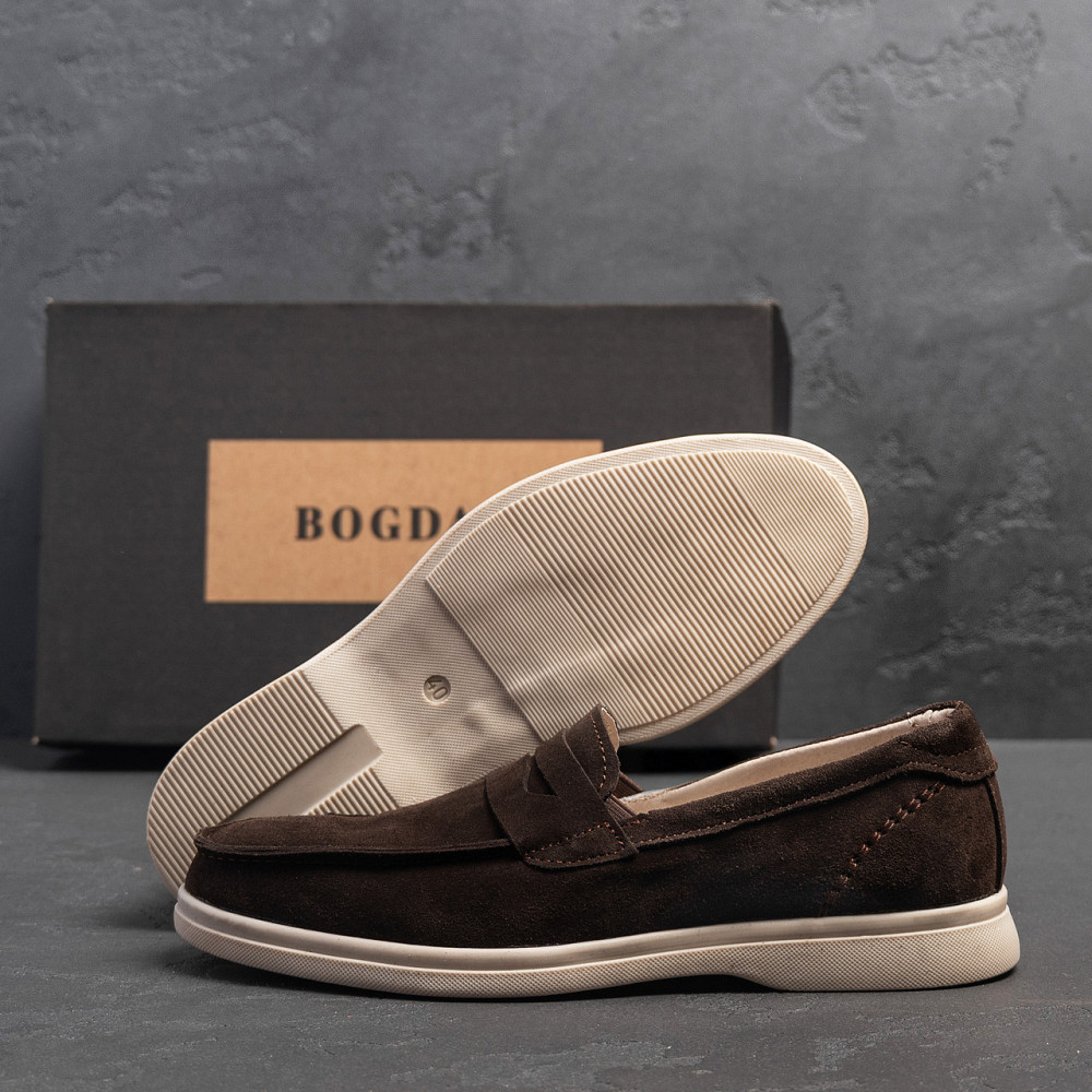 Мужские кожаные лоферы Dark Chocolate Київ - зображення 8