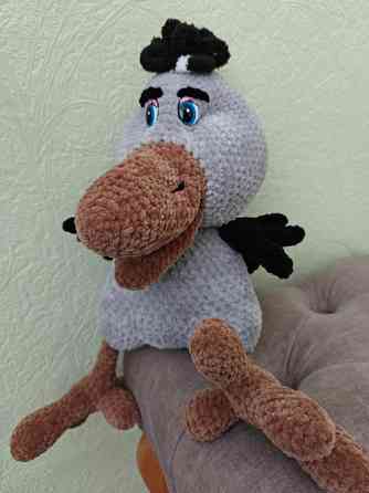 Пташка іграшка 42 см приємний і безпечний подарунок із позитивом м'яка в'язана ручна робота Нововолынск