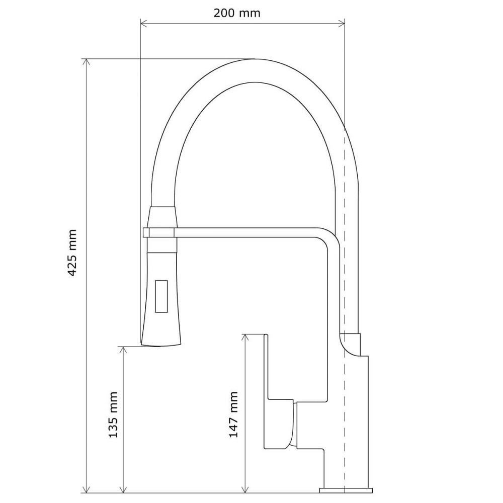 Змішувач кухонний POWER колір хромований BvsK-ch Хмельницький - зображення 2