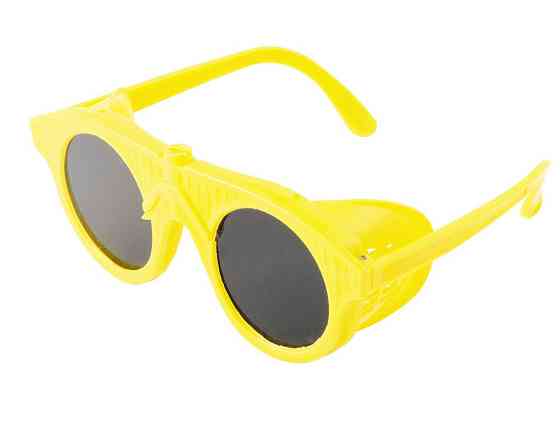 Очки открытые MASTERTOOL ВЕЛДИНГ стеклянные линзы DIN10 оправа ПВХ боковые щитки затемненые 82-0206 Харків