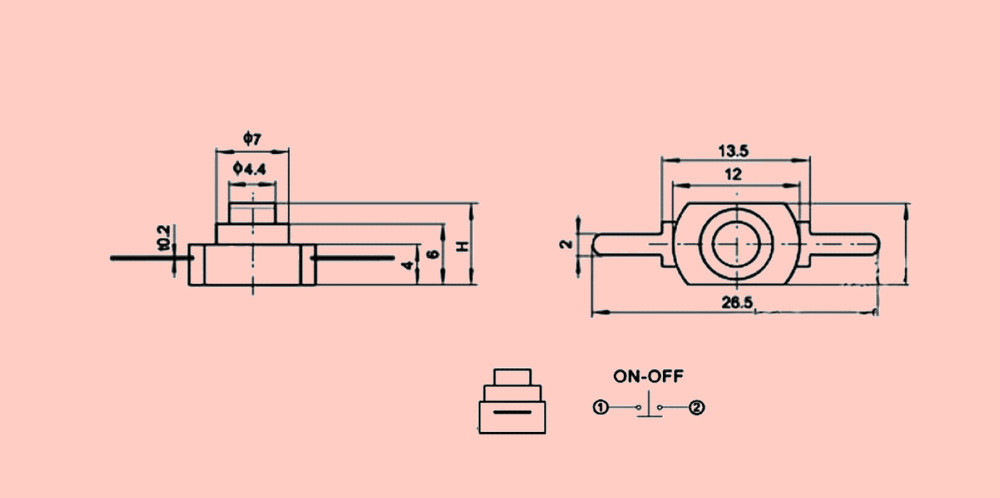 Кнопка компактная с фиксацией для фонариков и других устройств Київ - зображення 3