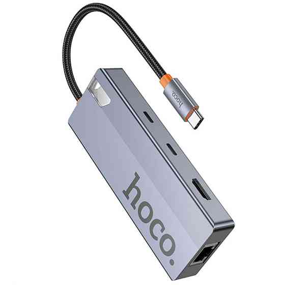 Переходник HUB Hoco HB52 Wow 8in1 (Type-C to HDTV+RJ45+SD/TF+PD+Type-C3.0+2xUSB3.0) Херсон