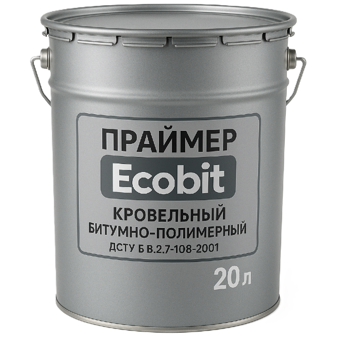 МБ-Х Ecobit Ґрунтовка покрівельна бітумно-полімерна ДСТУ Б В.2.7-108-2001 20 л Дніпро - зображення 1
